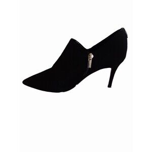 Calvin Klein Womens Faux Suede Black Booties w/Side Zip Size 9